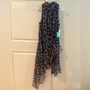NWT asymmetrical sleeveless floral dress